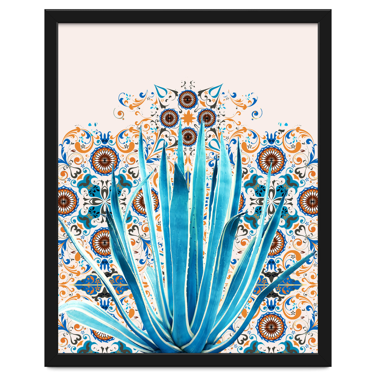 Cactus and Moroccan tiles