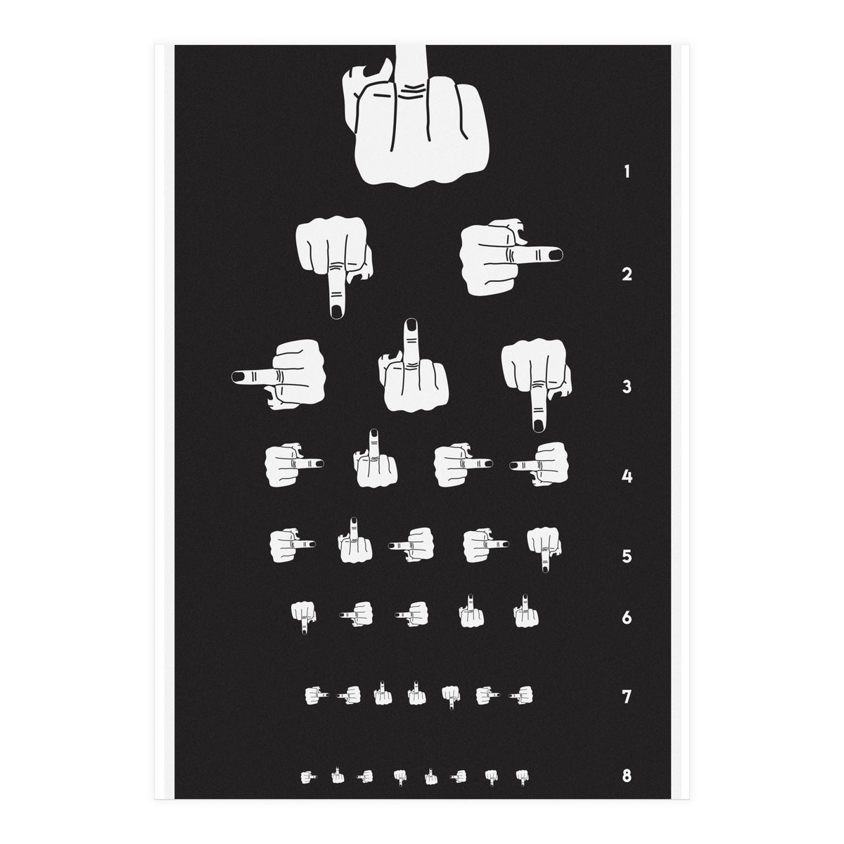 Middle Finger Vision Test (Print Only)