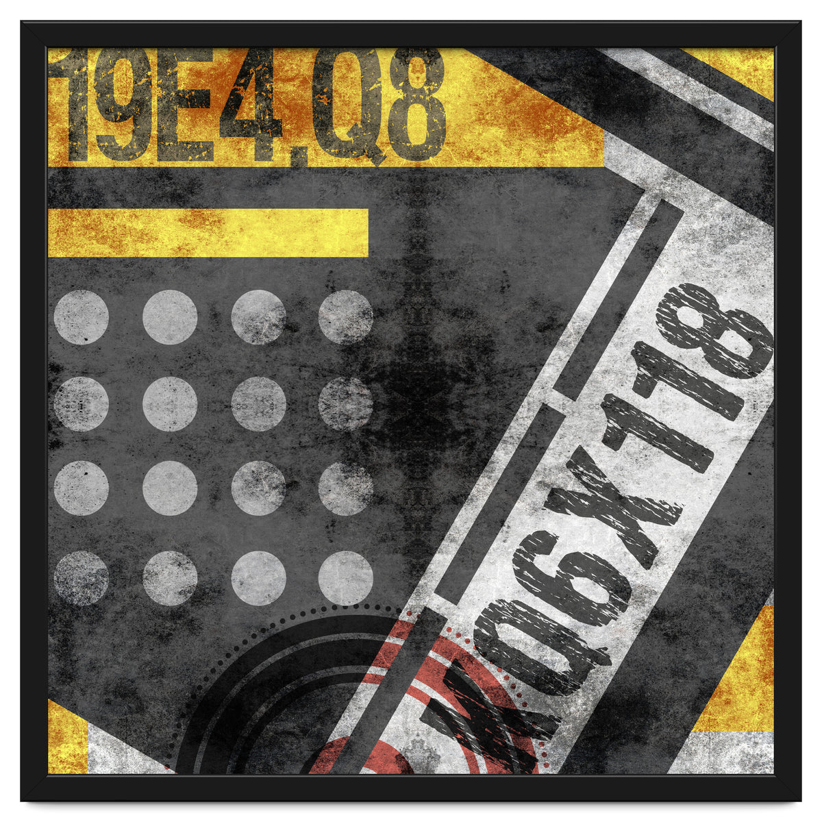 Abstract Industrial Black And Yellow