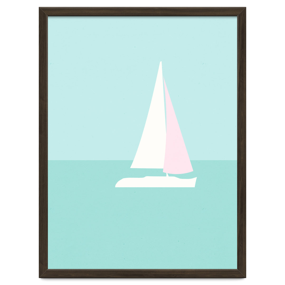 Minimal Sailboat - Turquoise Coast