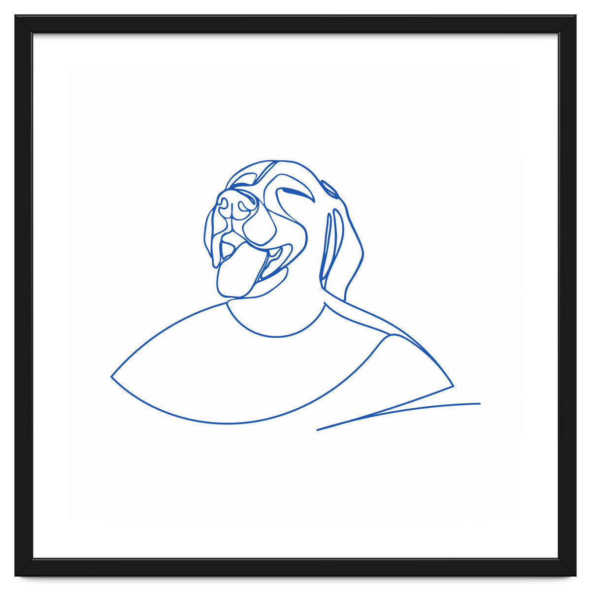 One Line Art Female Dog