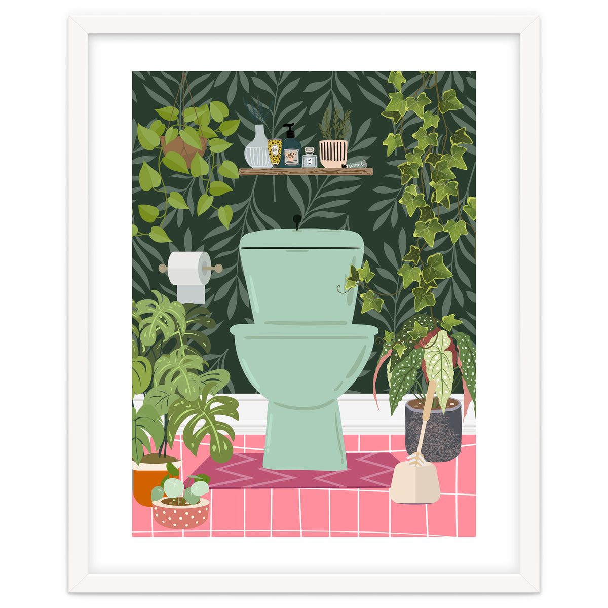 Botanical Loo in Tropical Bathroom
