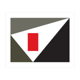 Geometric Shapes No. 86 - grey & red (Print Only) thumbnail