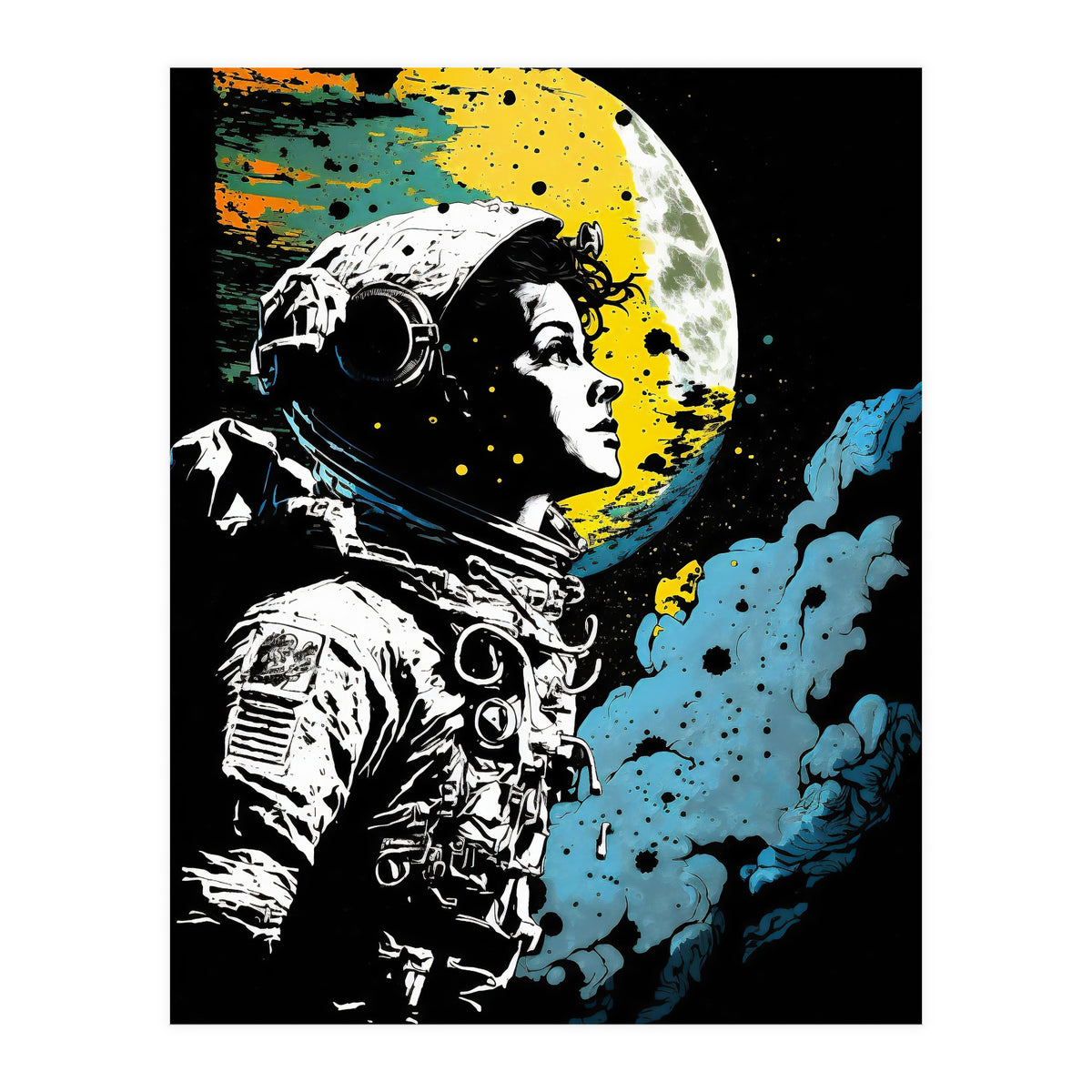 Astronaut Girl Illustration (Print Only)