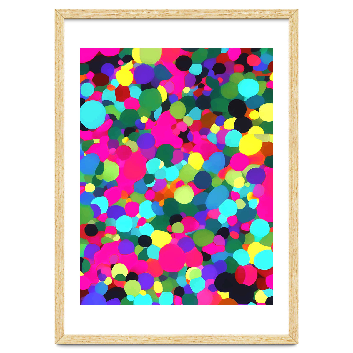 A Mess Of Colors, Eclectic Colorful Water Balloons, Fun Party Confetti Polka Dots Painting