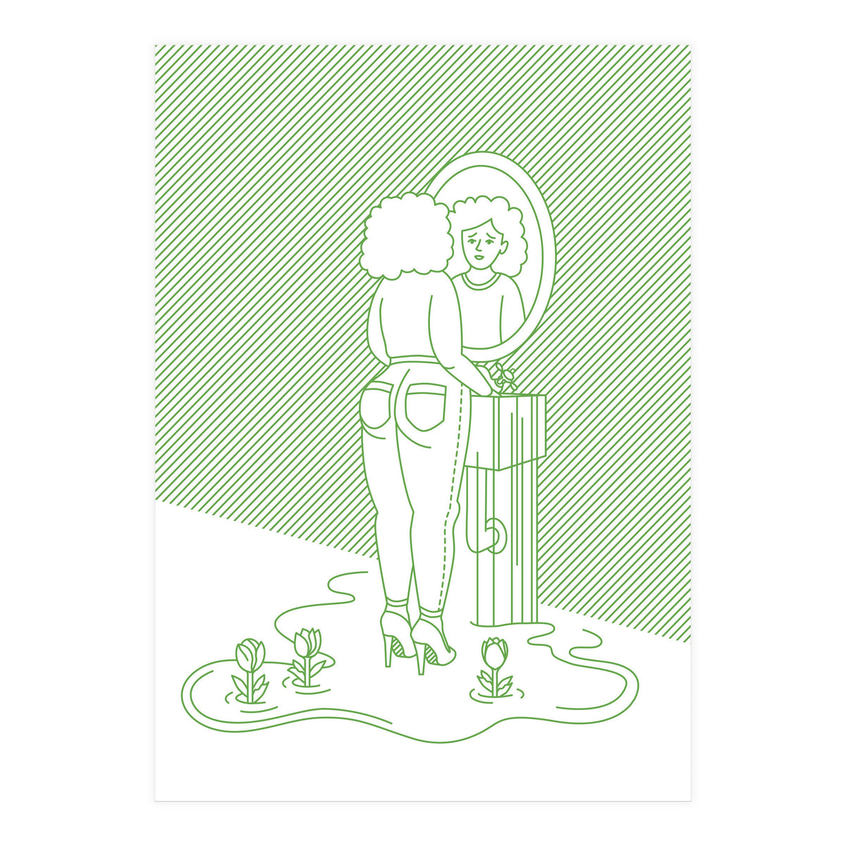 "That Sinking Feeling" in Green (Print Only)