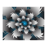 Seamless Blue 3D Floral (Print Only) thumbnail