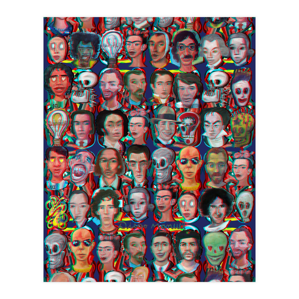 Formas 14 34 3d And Retratos 1 (Print Only)