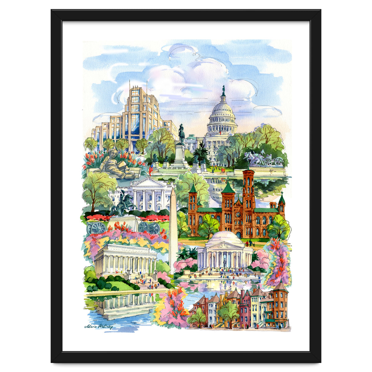 Washington District of Columbia Illustration