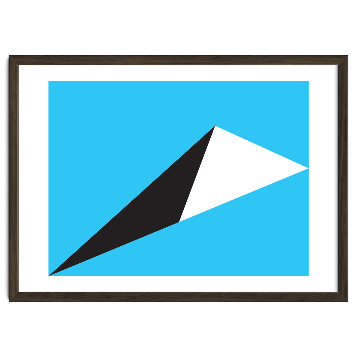 Geometric Shapes No. 70 - sky blue & black