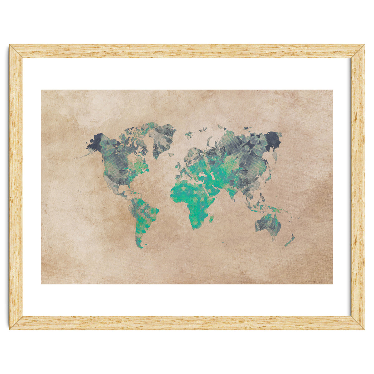 world map green