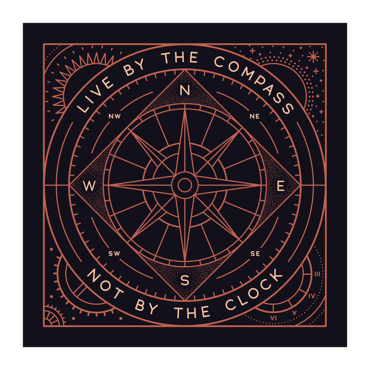 Live By The Compass (Print Only)