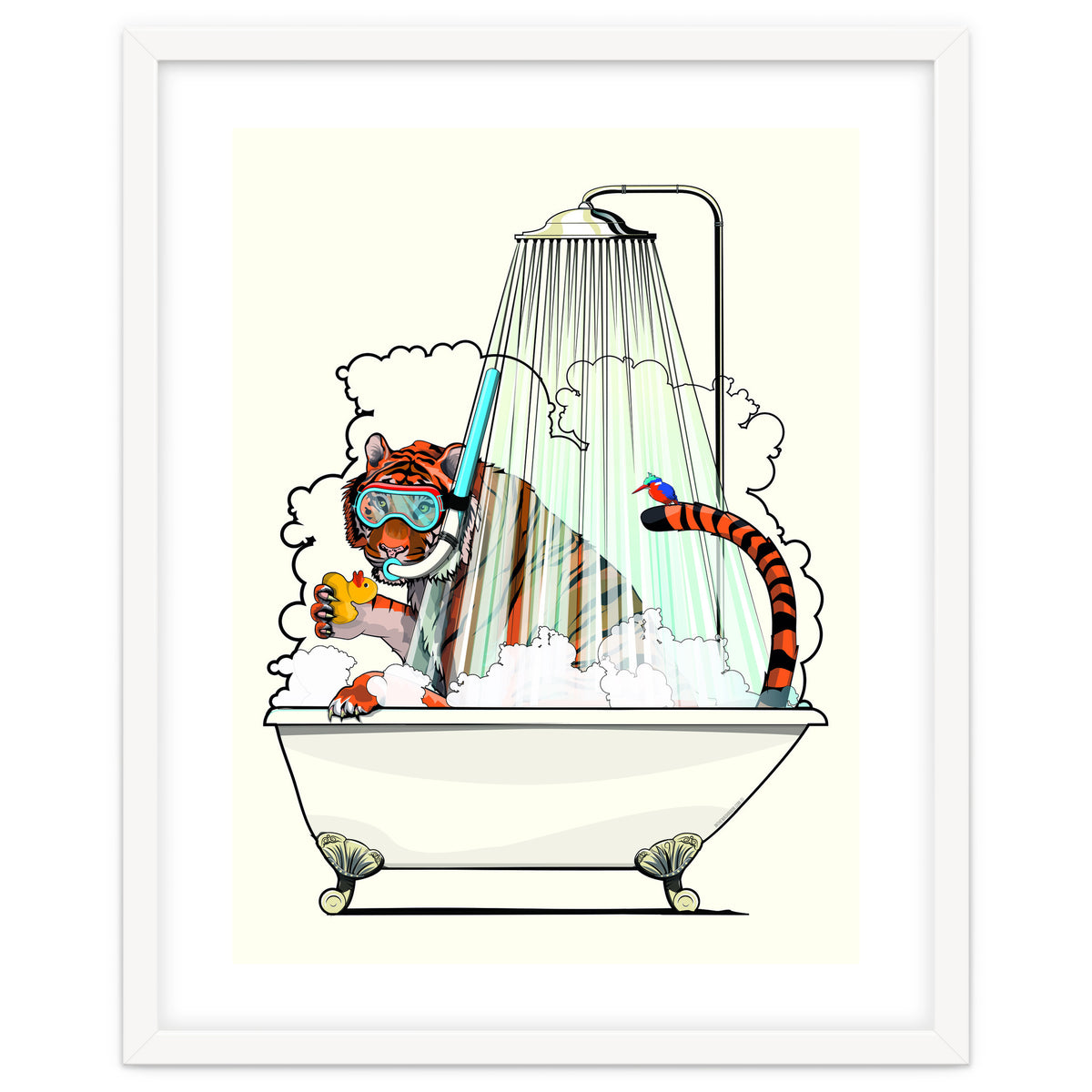 Tiger in the Bath, funny Bathroom Humour
