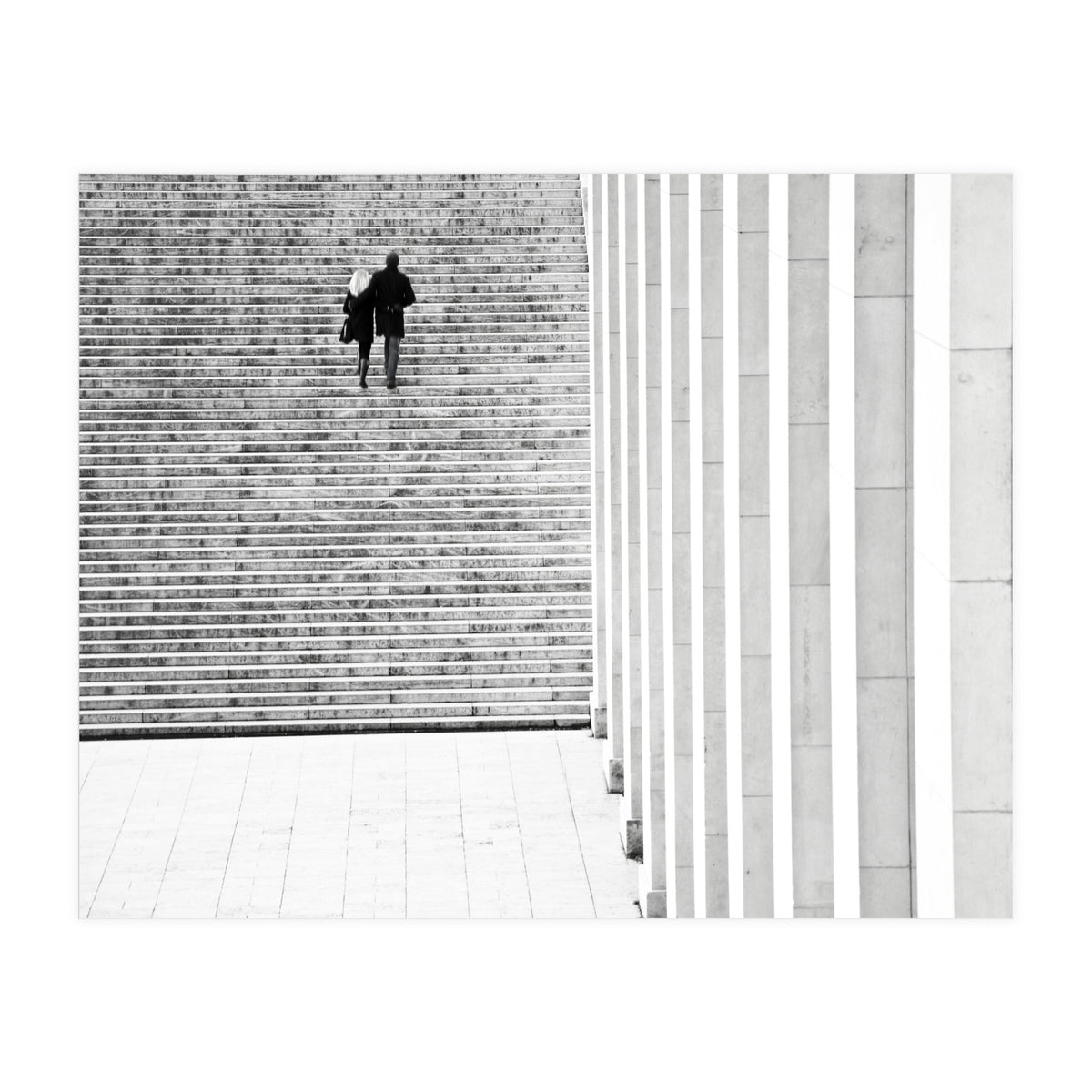 Couple On Stairs, Paris (Print Only)