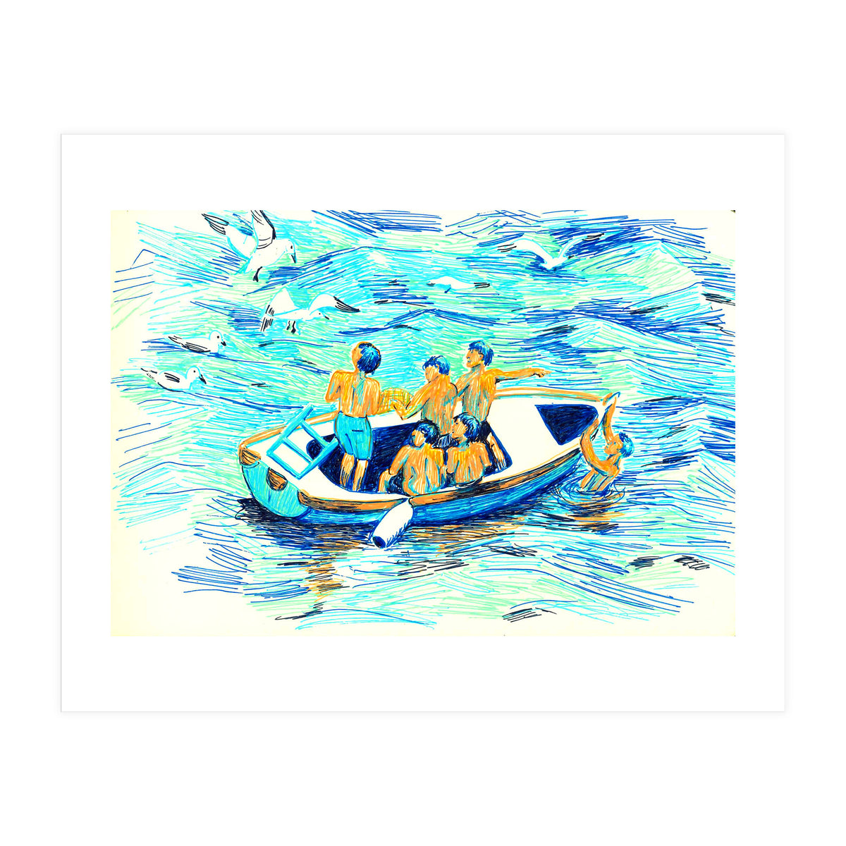 Provence Kids Boat (Print Only)
