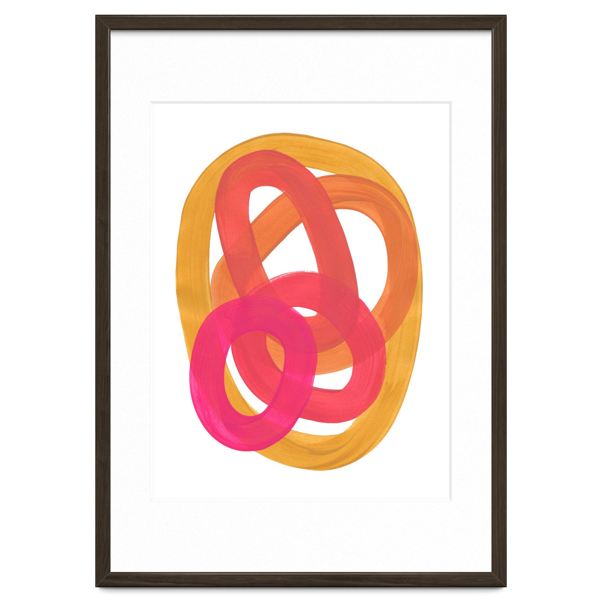 Warm Candy Colors Magenta Yellow Nesting Circles Ombre