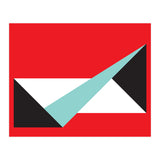 Geometric Shapes No. 49 -  teal, black & red (Print Only) thumbnail