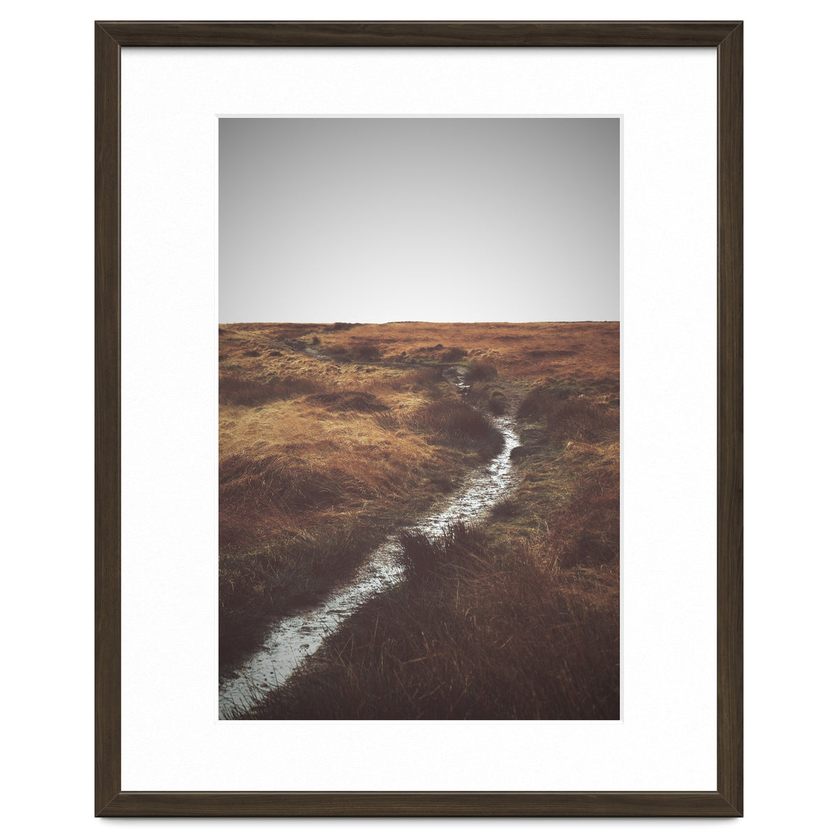 Bleak winter landscape of Saddleworth Moor