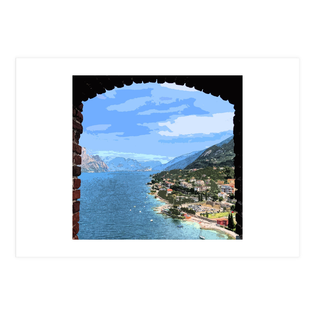 Lake Garda Painted (Print Only)