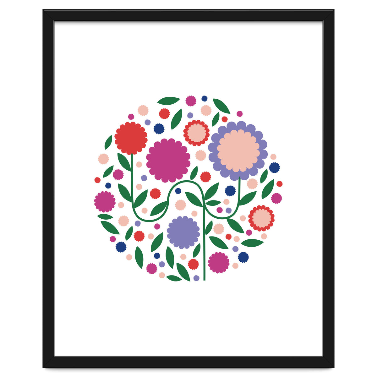 happy colorful flowers