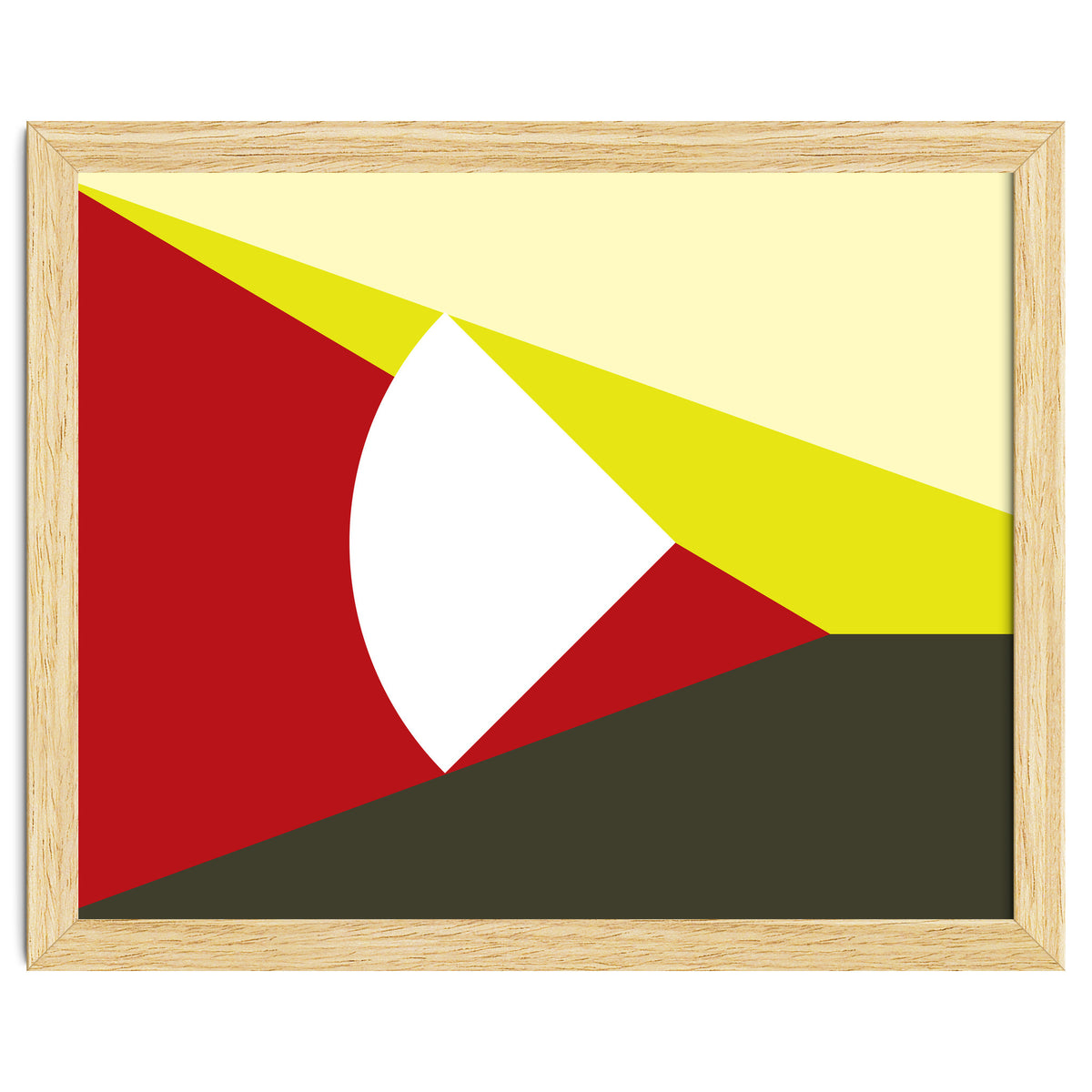Geometric Shapes No. 13 - red, brown & yellow