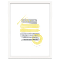 Watercolor Shapes No. 1 | Illuminating Yellow & Ultimate Grey