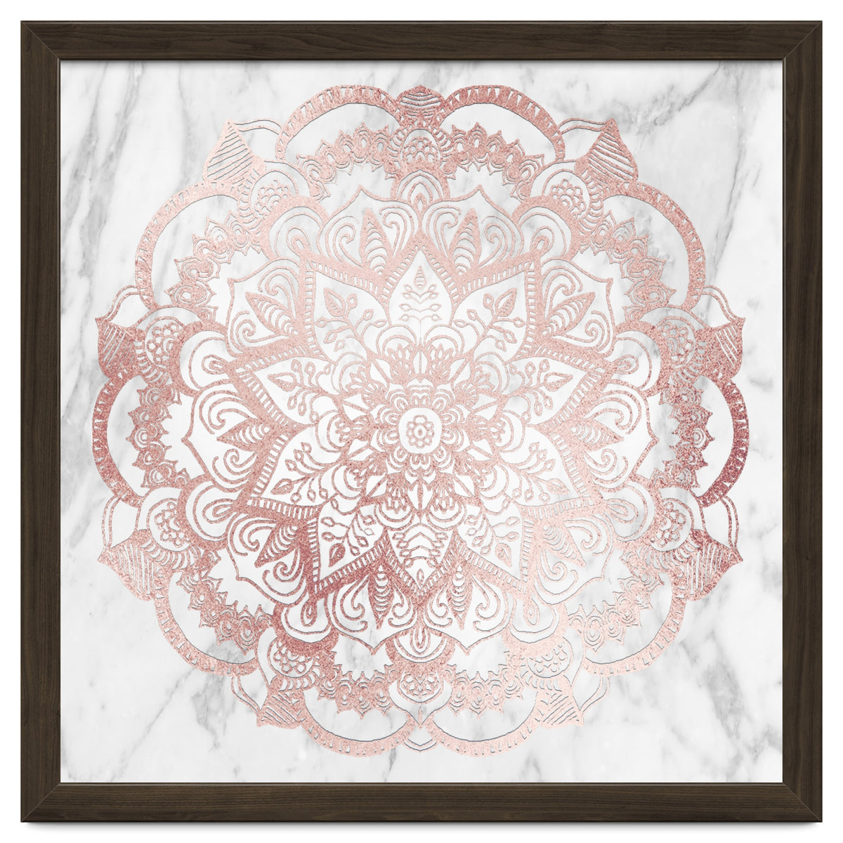 Rose Gold Mandala Star