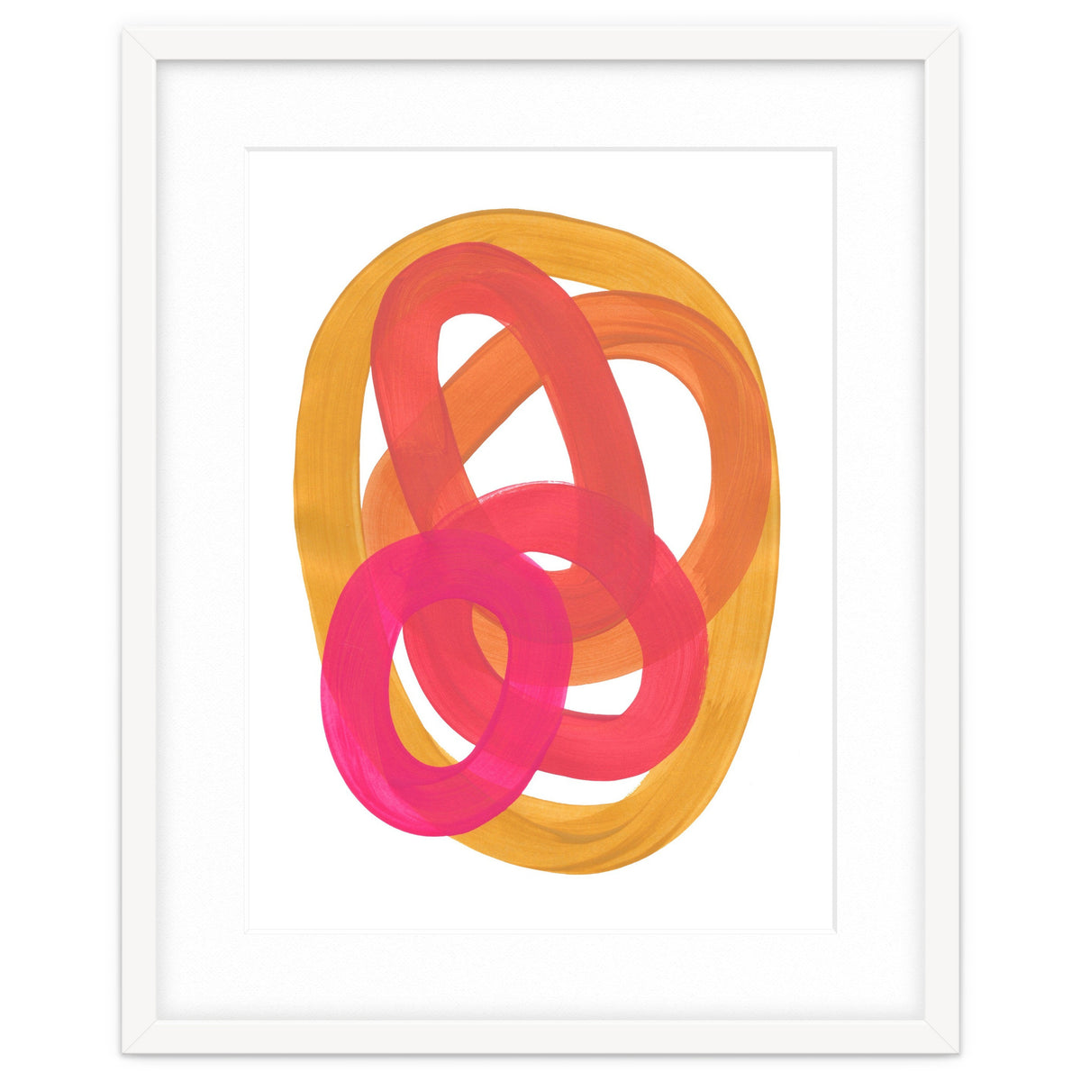 Warm Candy Colors Magenta Yellow Nesting Circles Ombre