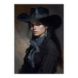 Gothic Cowgirl Moody Dark Painting  (Print Only) thumbnail