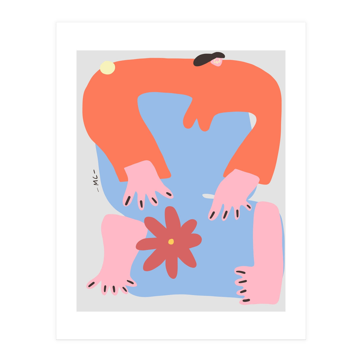 Women And The Flower (Print Only)