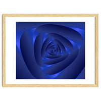 Blue Color Rose Spiral Pattern