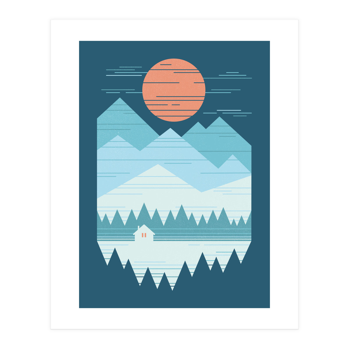 Cabin In The Snow (Print Only)