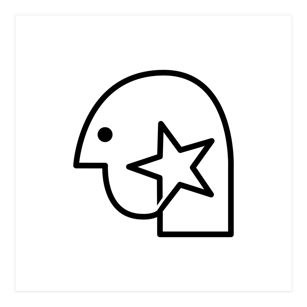 Head Star_White (Print Only)