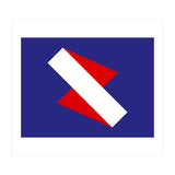 Geometric Shapes No. 68 - red & royal blue (Print Only) thumbnail