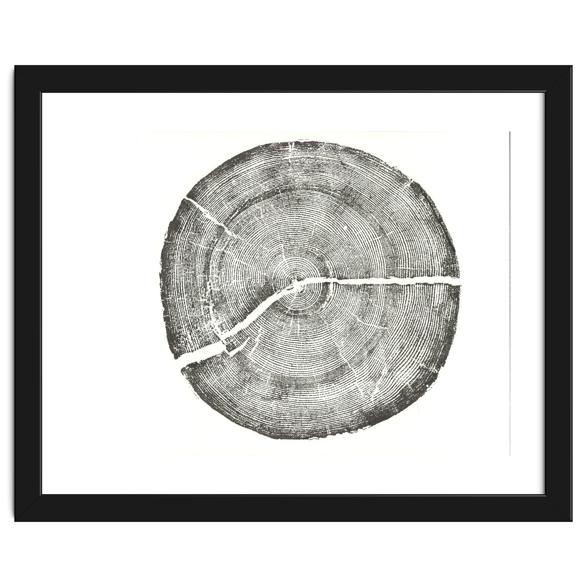 Rock Canyon, Tree Ring Print, Woodblock