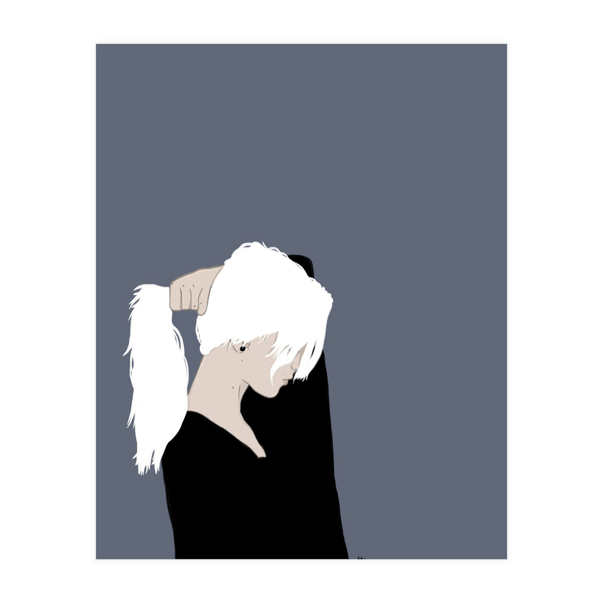 White Hair Beauty (Print Only)