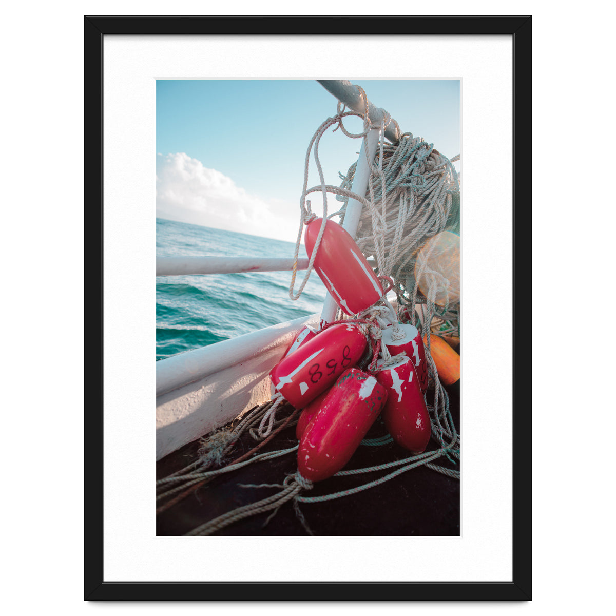 Buoys on a fishing boat