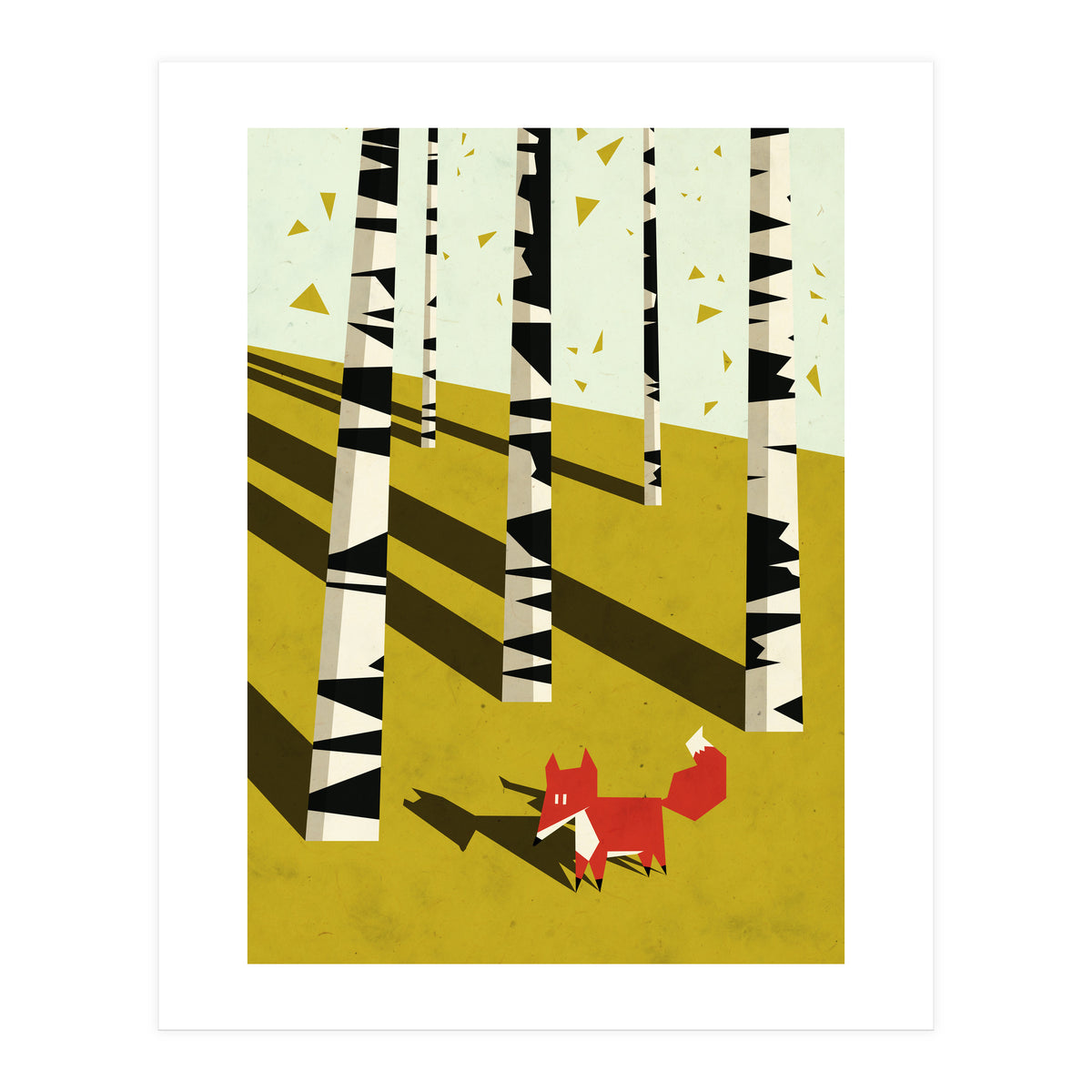 Fox In Birchland (Print Only)