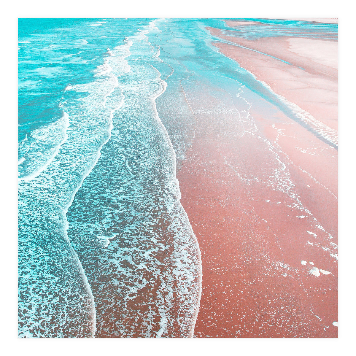Sea Blue And Rose Gold (Print Only)