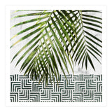 Palm Leaves On White Marble And Tiles (Print Only) thumbnail
