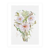 Watercolor White Florals (Print Only)