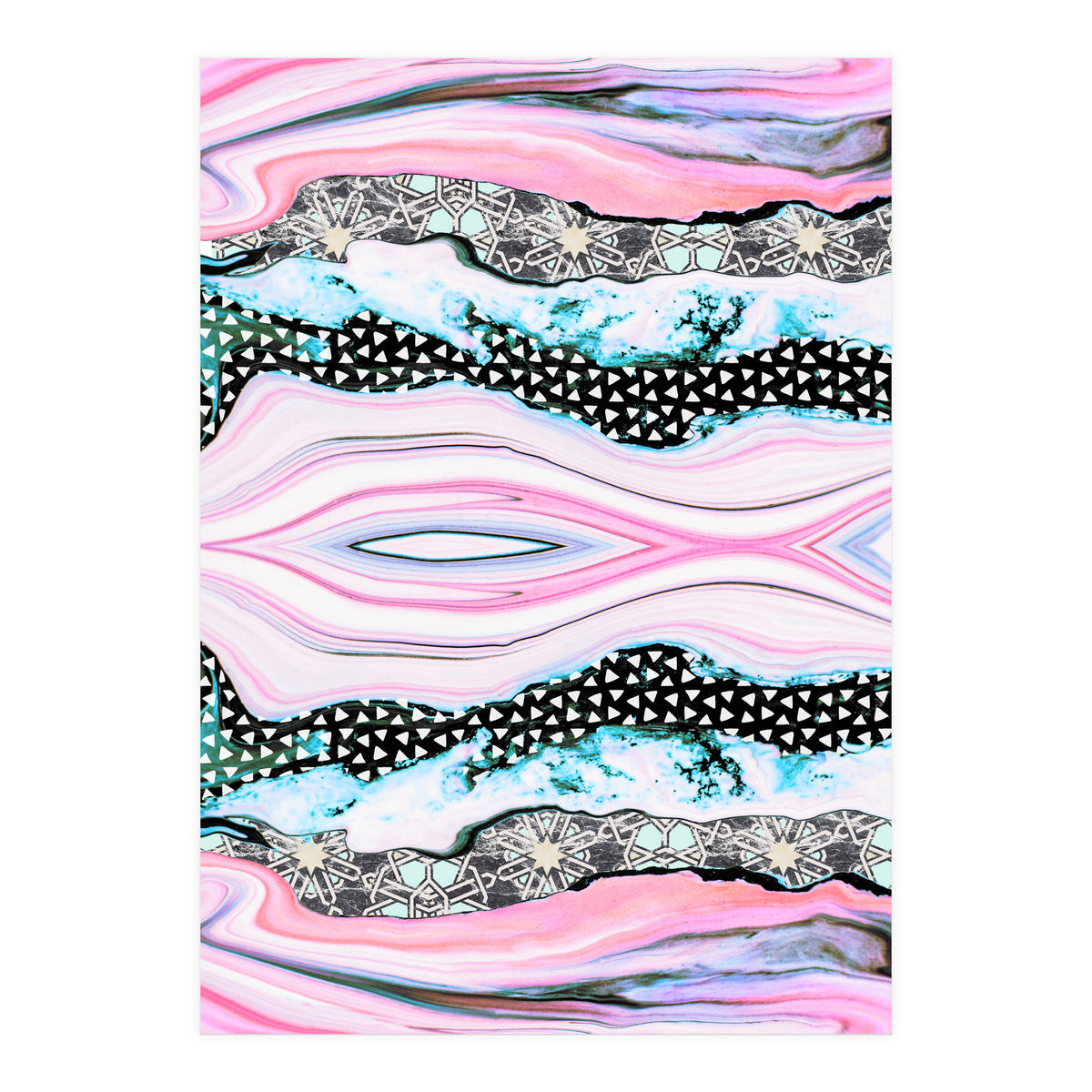 Abstract shapes of marble and patterns (Print Only)