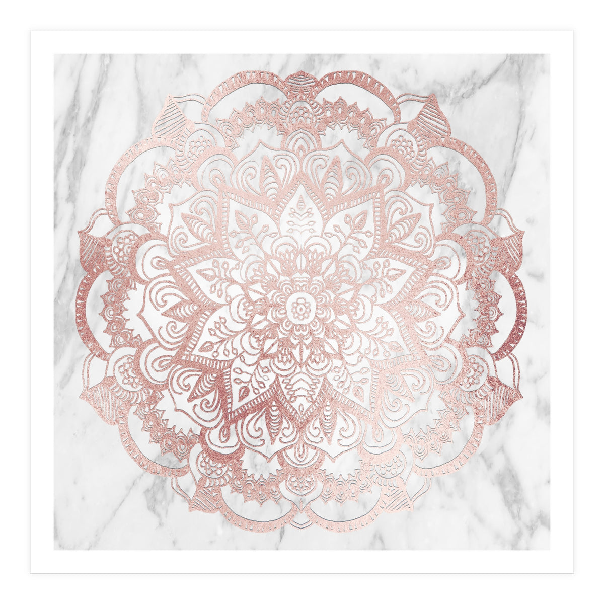 Rose Gold Mandala Star (Print Only)