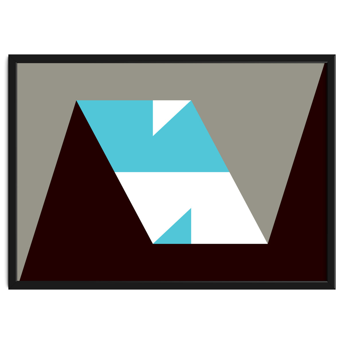 Geometric Shapes No. 48 - grey & blue