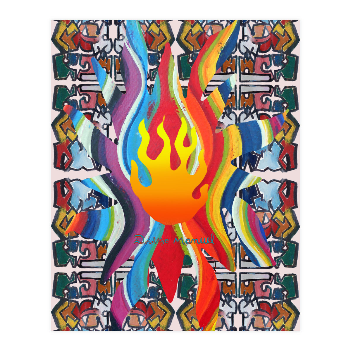 Fuego Y Graffiti 45 (Print Only)