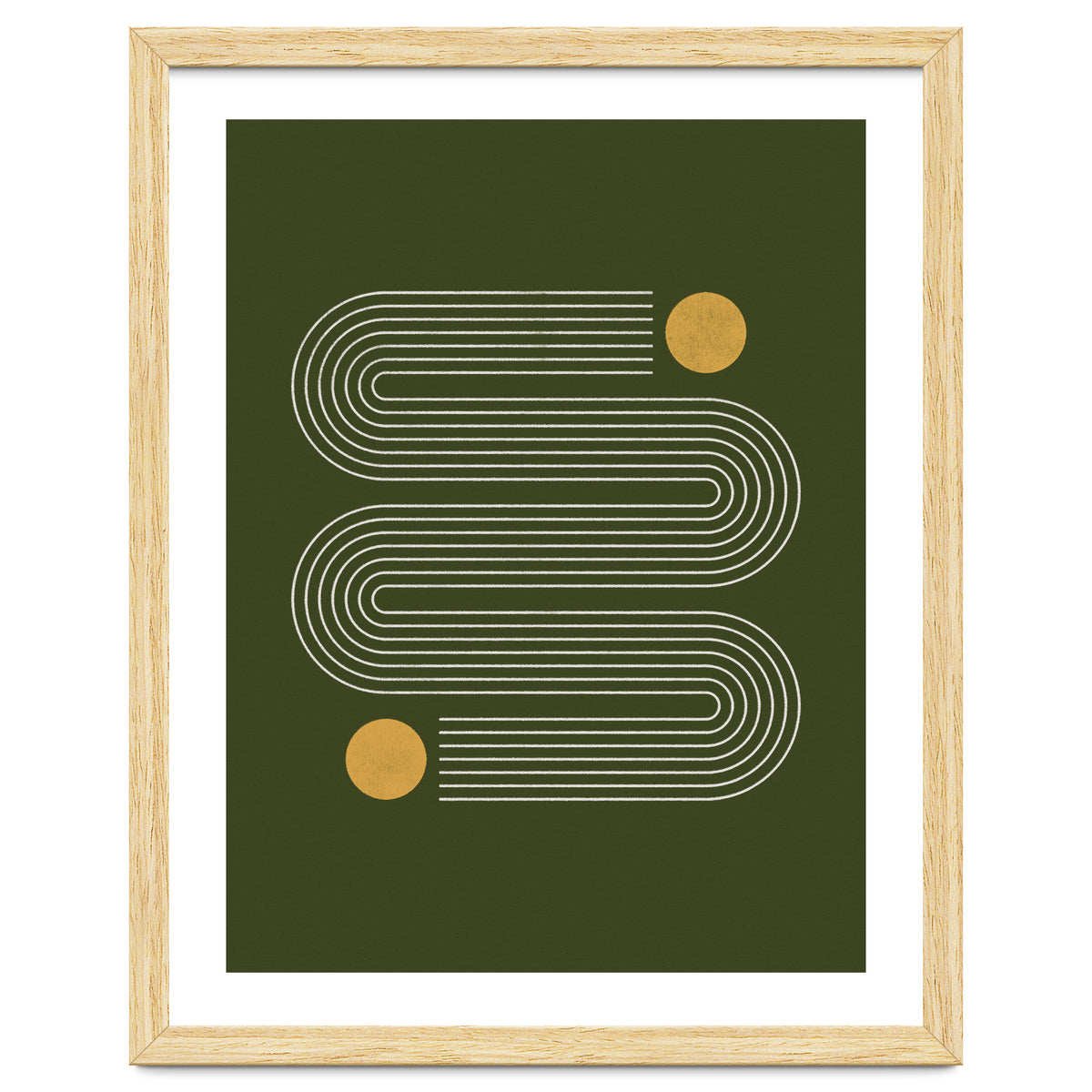 Mid-Century Modern No.25 - Woodblock Print
