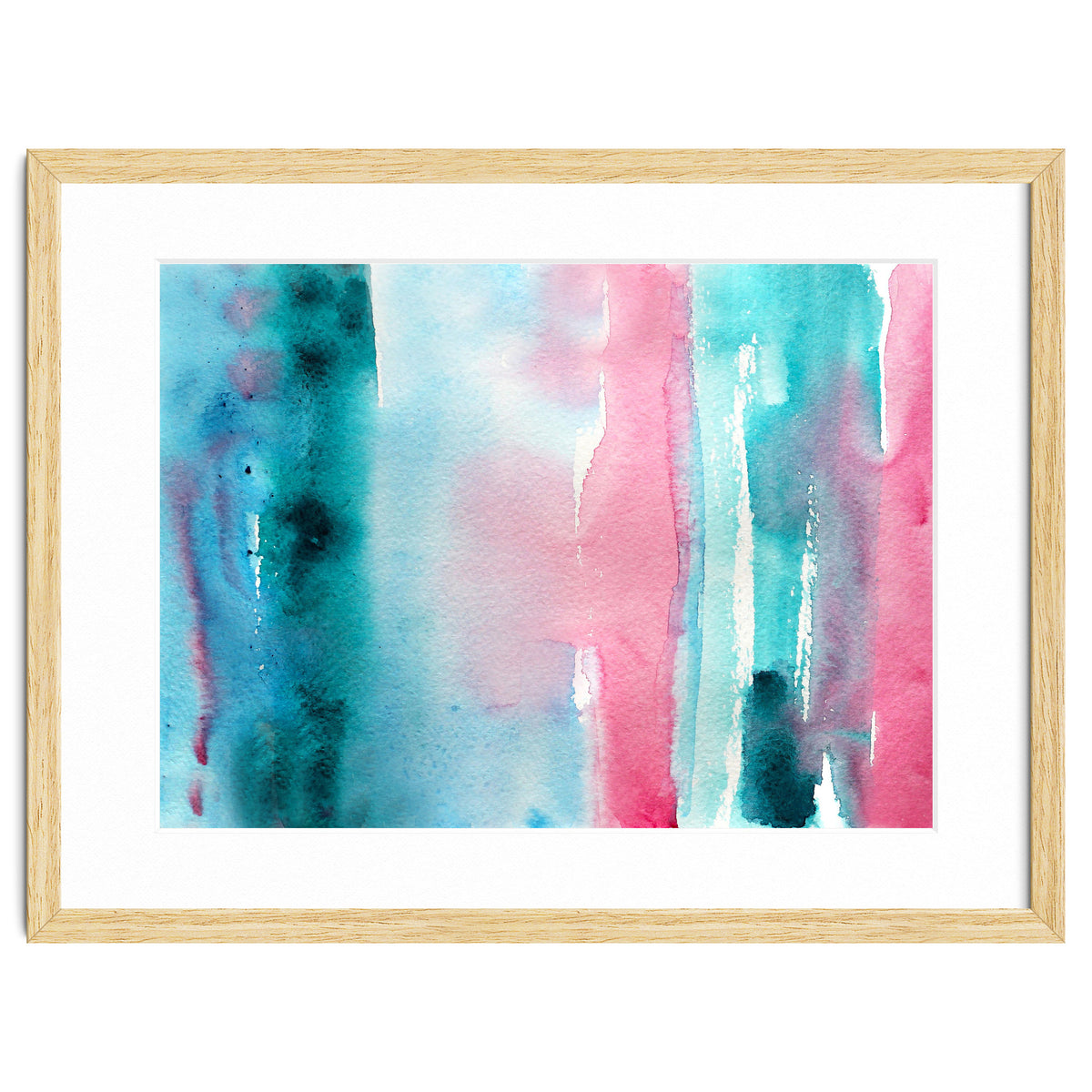 Turquoise love || abstract watercolor