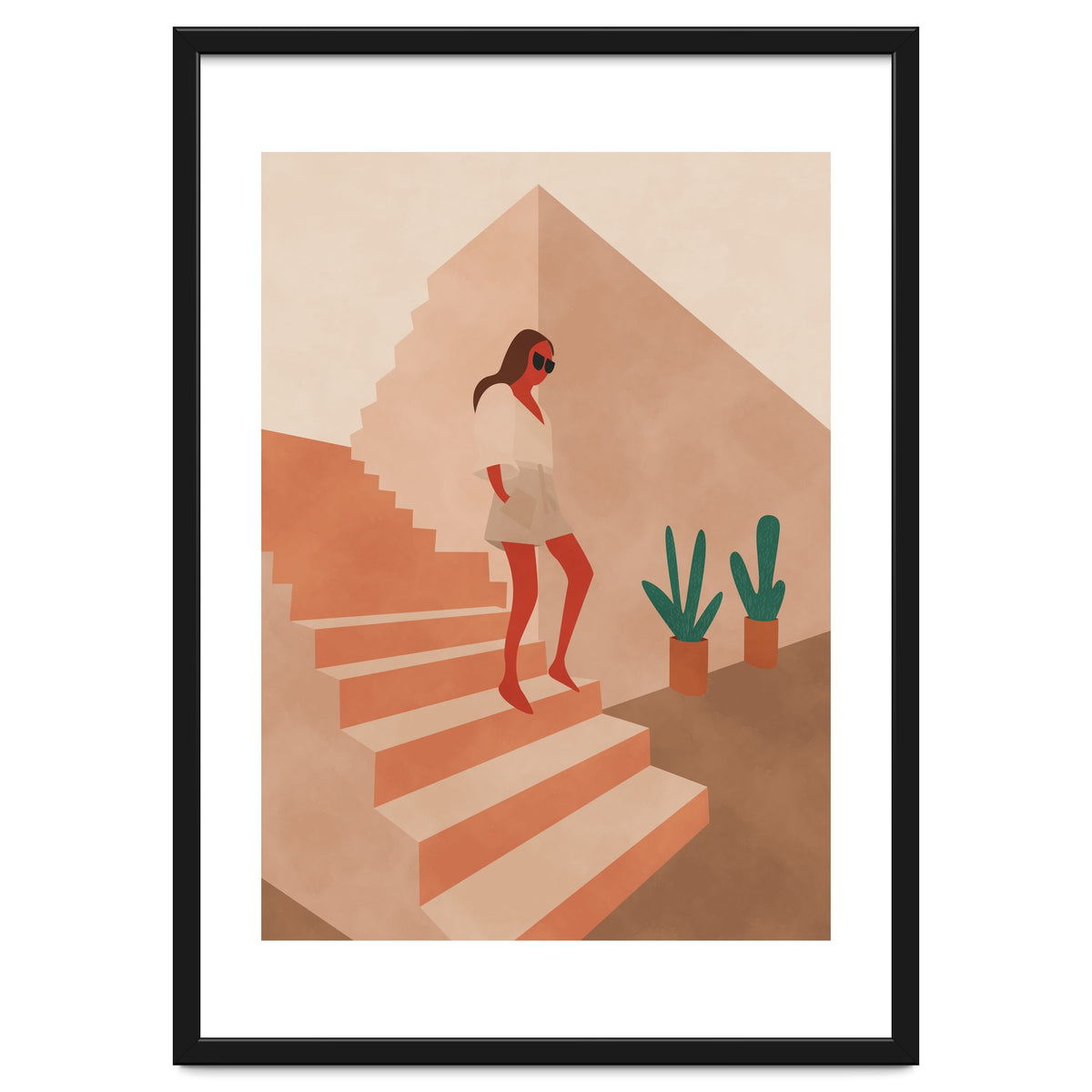 Abstract Tropical Boho Woman