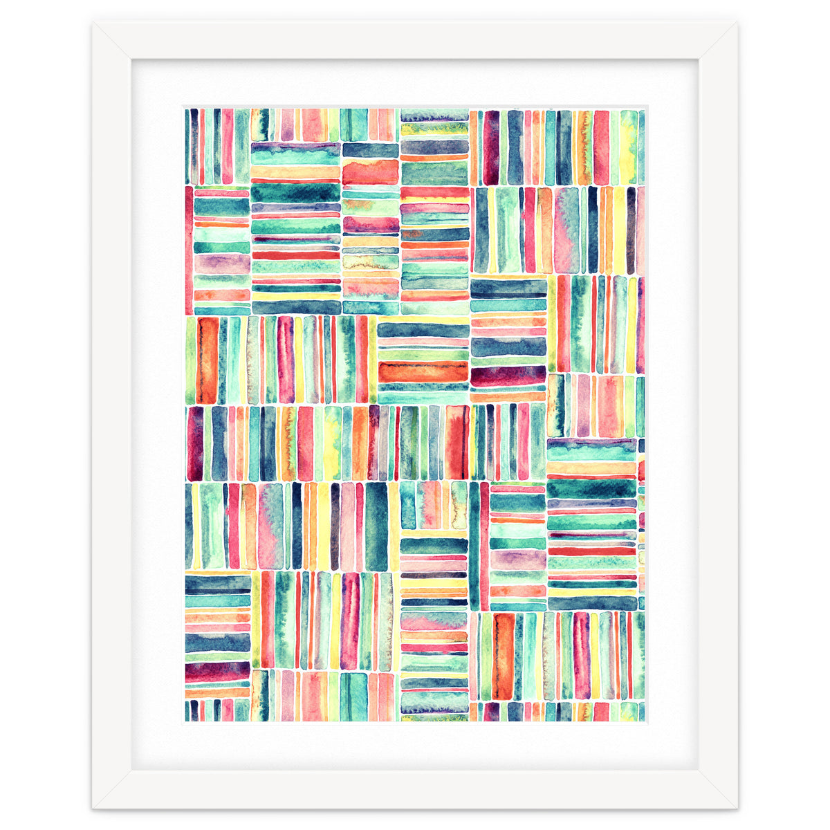 Retro Beach Chair Pastel Watercolor Stripes