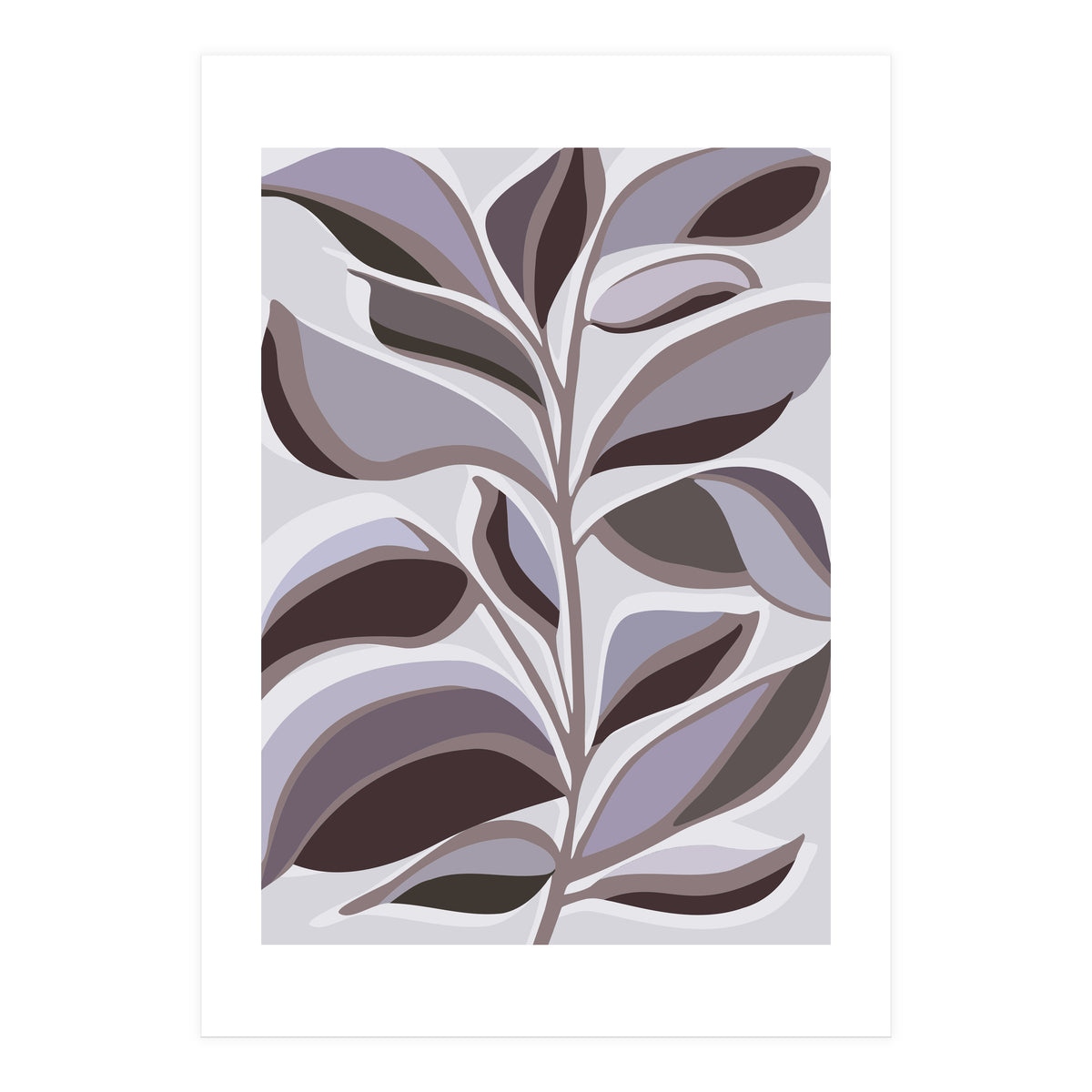 Lavender Floral Abstract (Print Only)